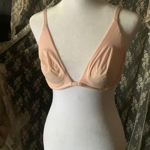 Light pink cupless bra